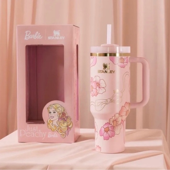 Last One! LIMITED EDITION Barbie 80s Peaches 'n Cream 40oz Stanley Tumbler - Picture 3 of 9